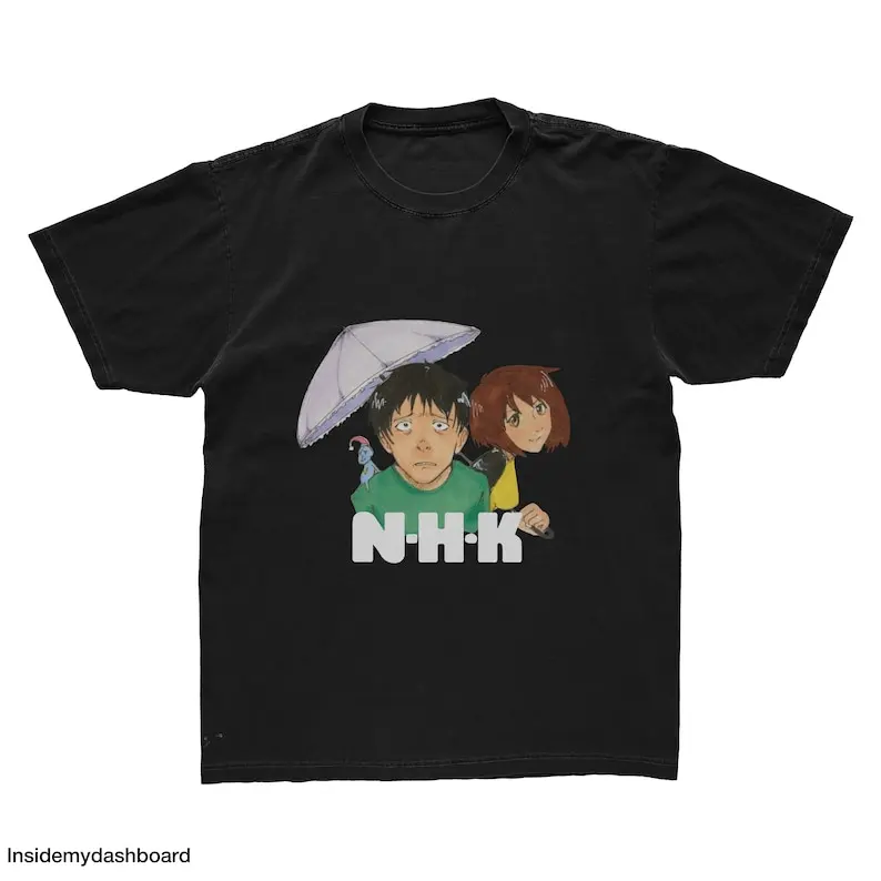 Welcome to the NHK Umbrella Anxiety, N.H.K. ni Yōkoso Shirt, Anime Shirt, NHK Manga Tee