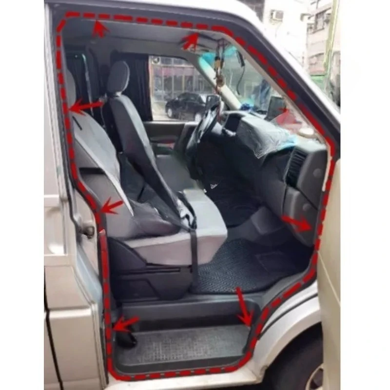 

Оригинальная уплотнительная лента дверной рамы, звукоизоляционная лента багажника, водонепроницаемая пылезащитная резиновая лента для Volkswagen T4 T5, передняя, задняя, левая и правая