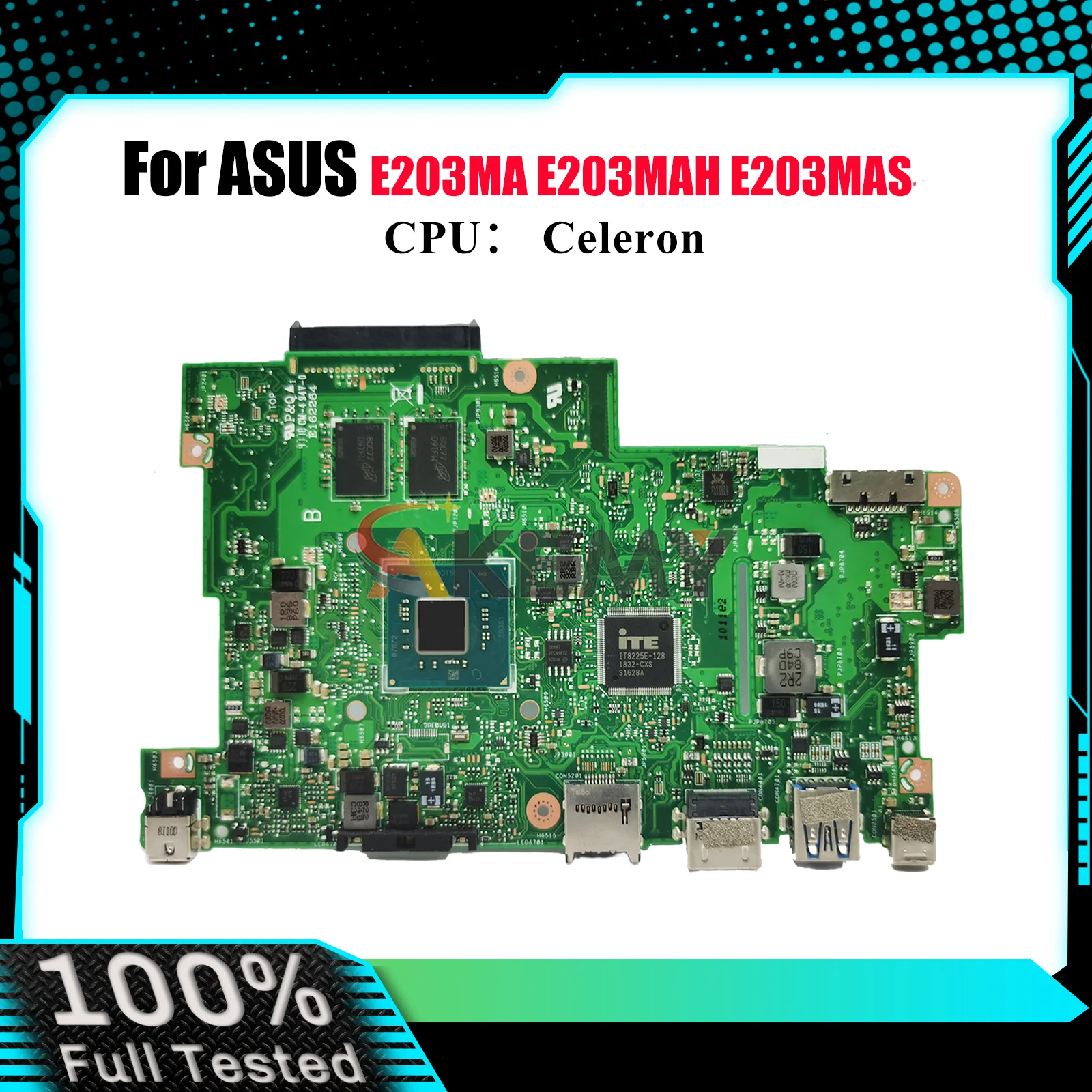 

E203MA Laptop Motherboard For ASUS EeeBook E203M E203MAS E203MAH L203MA L203MAH E203MA Mainboard With Celeron CPU 100% tests OK
