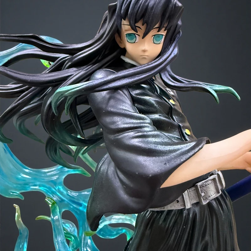 Figuras de acción de 33CM de dibujos animados de Anime Demonio Slayer Kny Tokitou Muichirou, estatua de Anime de Pvc, juguete, adornos decorativos de escritorio, regalos para niños