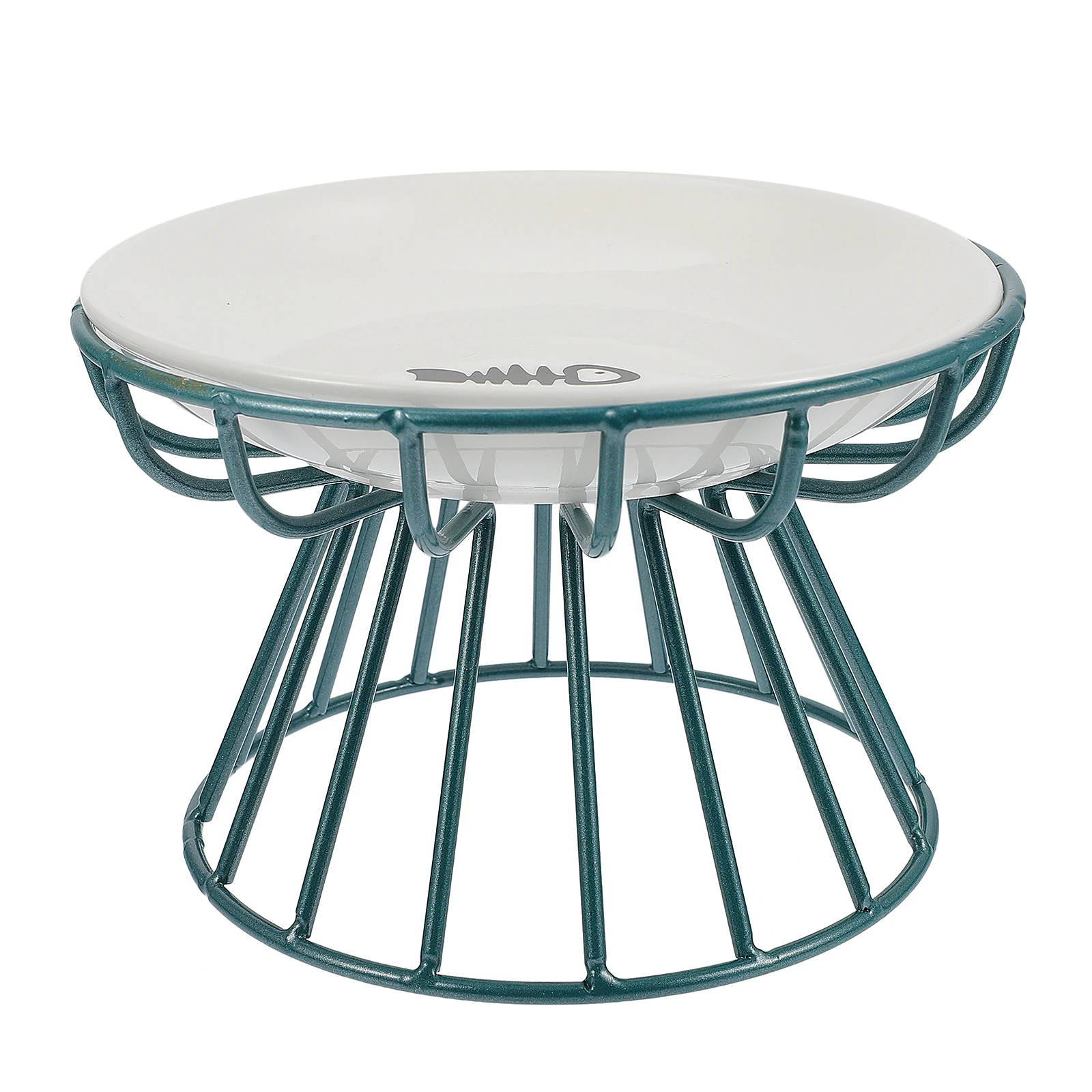 

Cat Bowl Dish Elevated Pet Feeding Station Ceramic Stainless Steel Slow Feed Bowl for Kittens Adult Cats Home Use