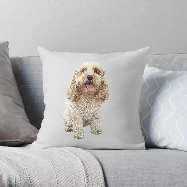 

Cockapoo Cockerpoo Cutie Doodle Dog Printing Throw Pillow Cover Home Soft Car Fashion Throw Bed Pillows not include One Side