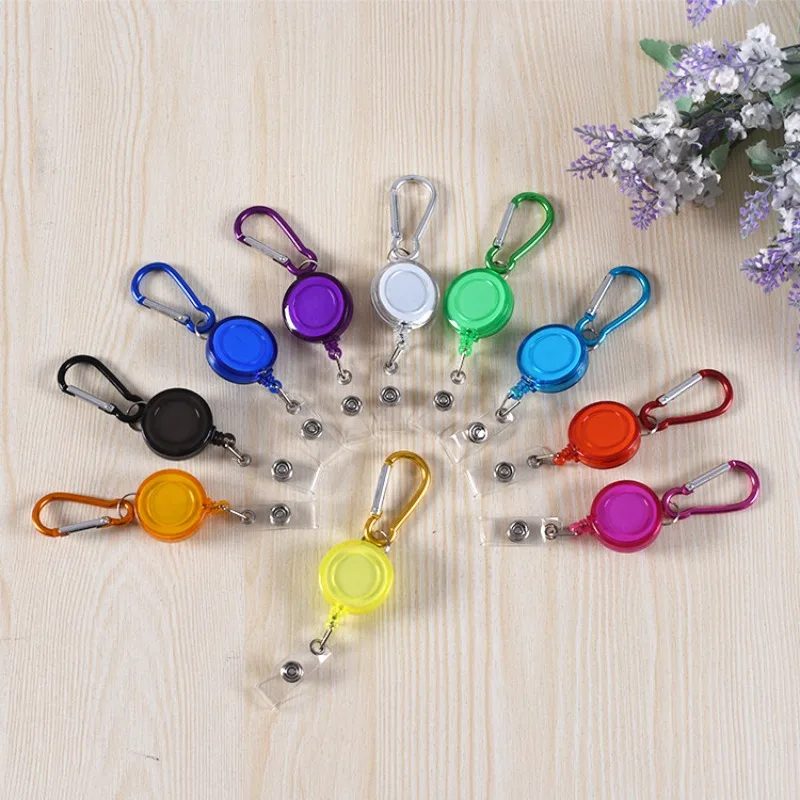 Doctor Nurse Chest ID Tag Pass Work Card Holder Clip Keychain Badge Reel for Staff Employee Retractable Card Badge Cover Clip