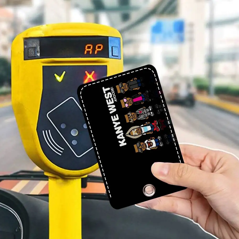 Kanye West Anmie Rectangle Keychain Card Holder, Badge Credit Card Holder, Student ID Card Holder, Bus Cards Cover