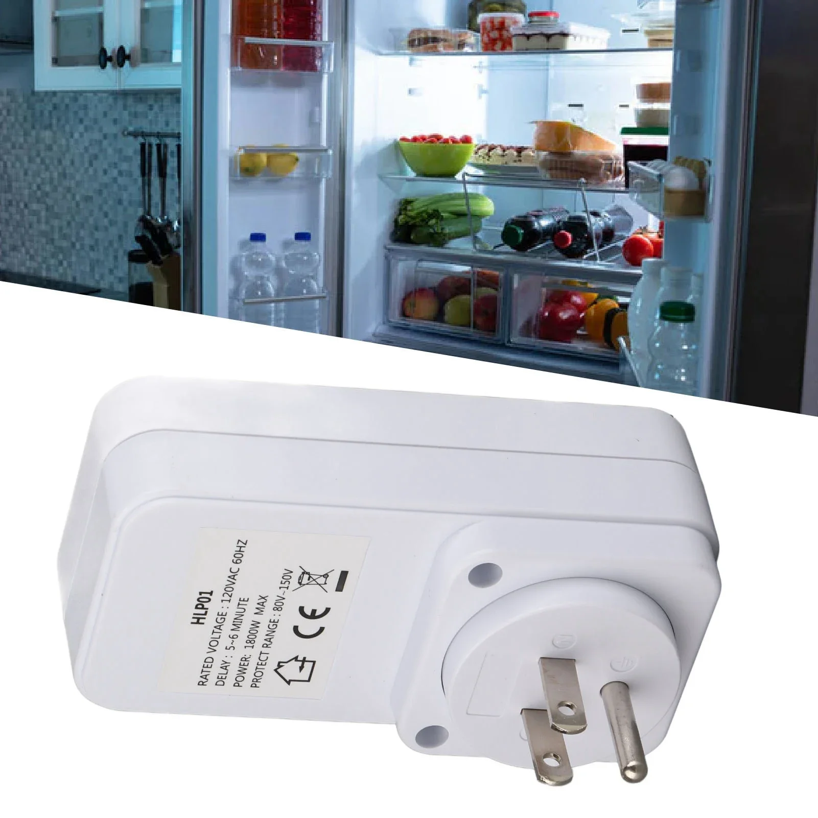 

Refrigerator Voltage Protector Electric Multifunctional Washing Machine Protection Socket US Plug AC 120V