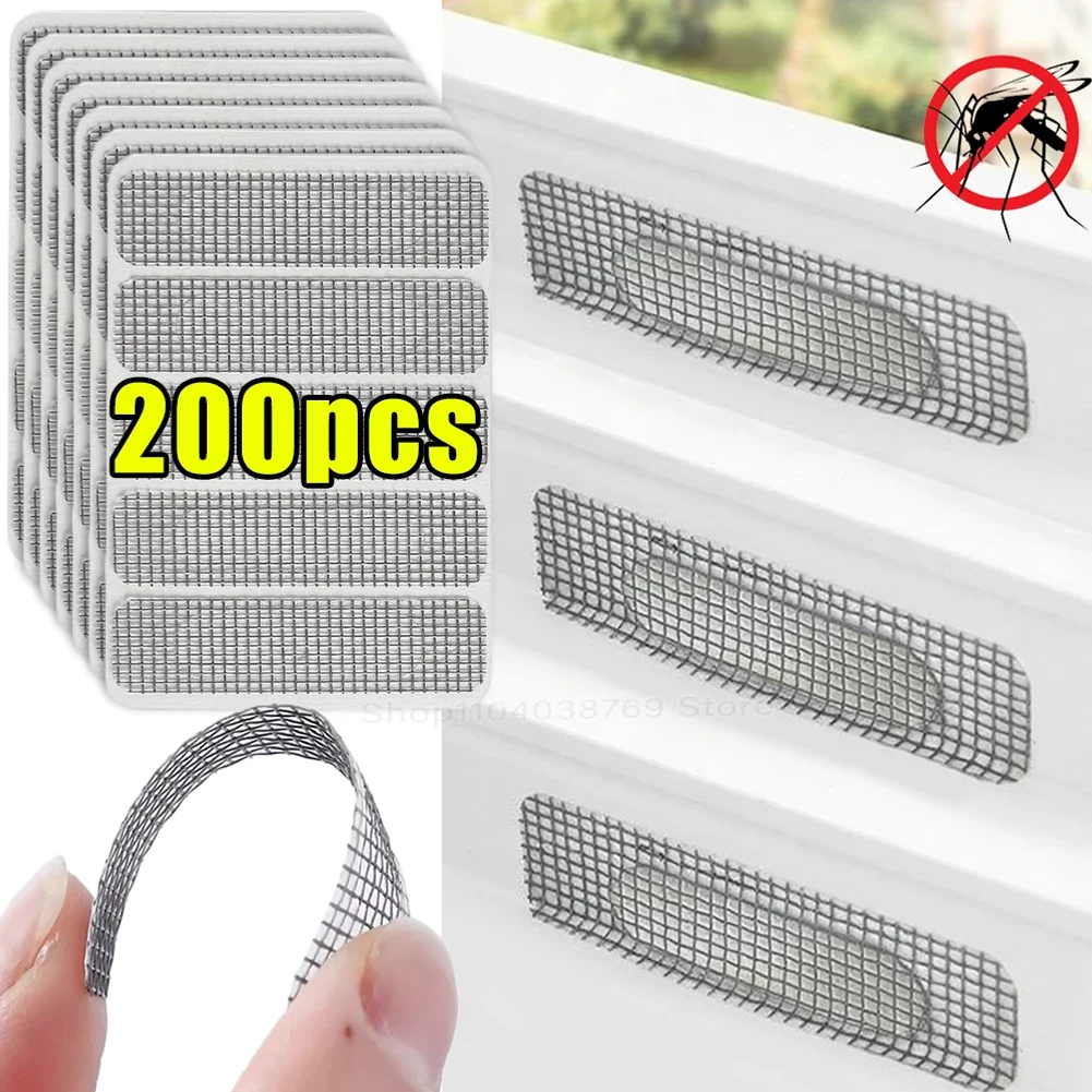 Window Screen Anti Mosquito Patch Exhaust Grille Window Door Drainage Hole Paste Mesh Net Screens Invisible Repair Sticker
