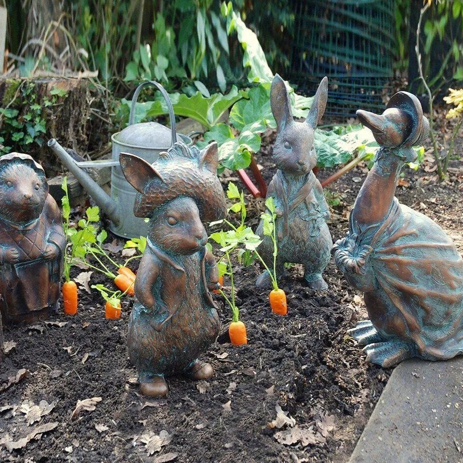 

‌Bronze Easter Animal Resin Sculpture‌ - Handmade Garden Decor with Antique Finish