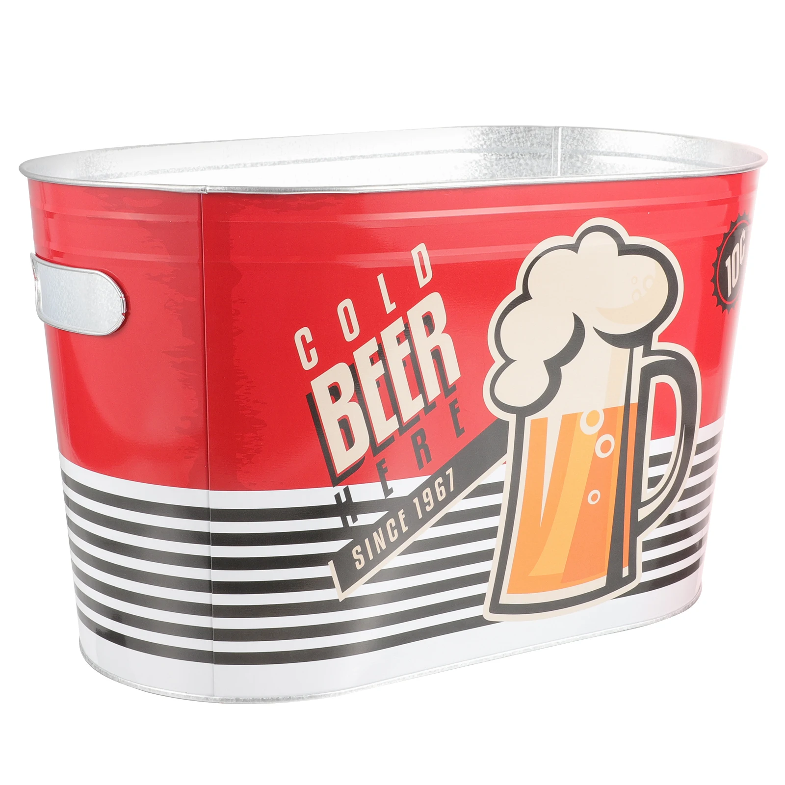 

Stainless Beer Bucket Metal Chiller for Bar Large Capacity Cooling Bin Outdoor Ice Cube Bucket For Cocktail Bar Camping BBQ