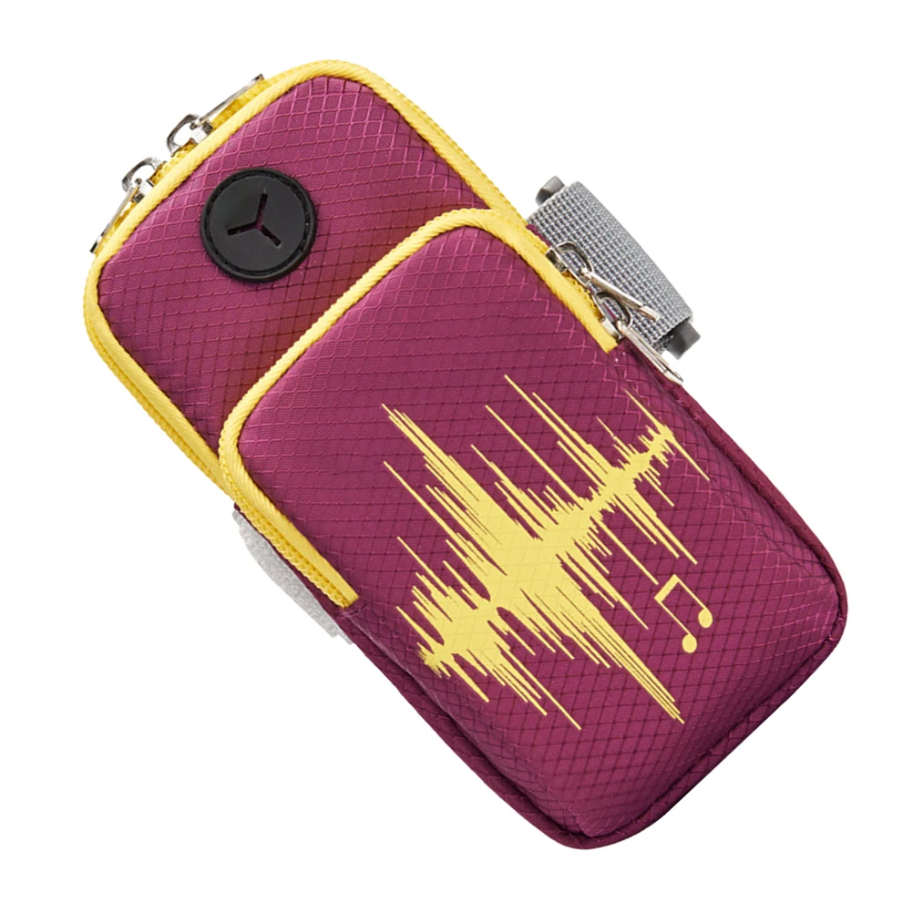 Outdoor Sports Phone Arm Wristband Portable Long Style Sports Running Armband for Men Women Fitness Supplies Purple