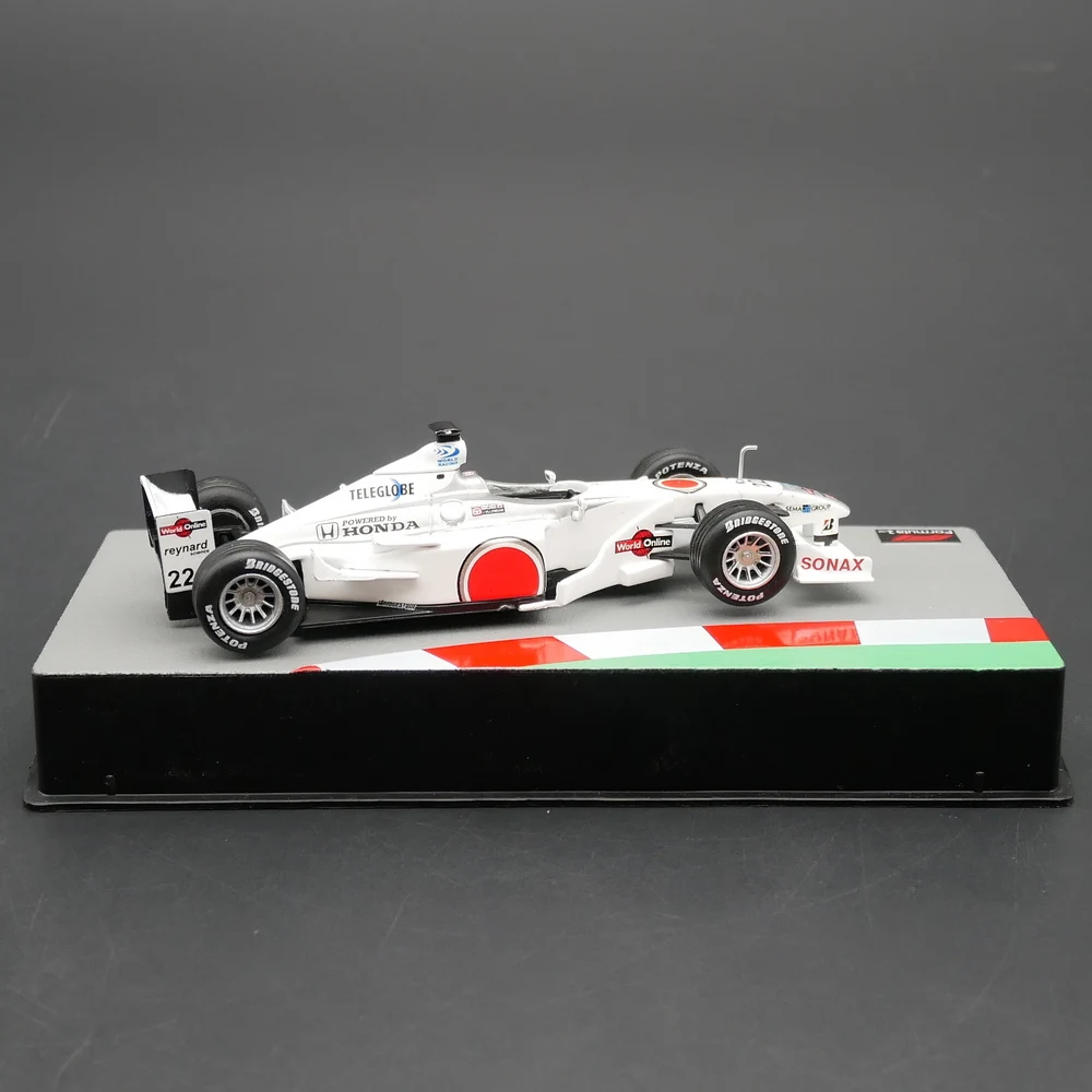 Ixo 1:43 Bar 002 2000 Jacques Villeneuve odlany Model samochodu pojazd metalowa zabawka