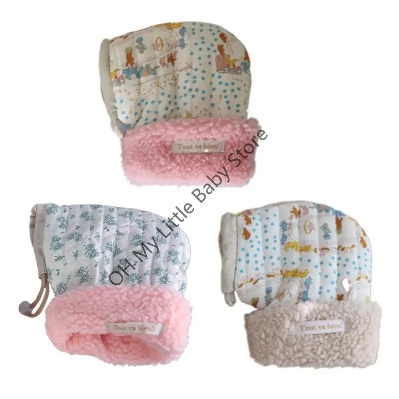 

M76C Sports Mittens Cartoon Printed Hands Warmer Balance Bike Accessory for Winter