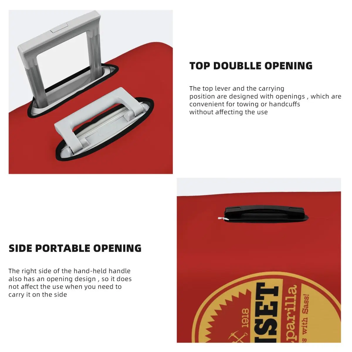 Housse de Protection pour valise avec Logo Vintage Sunset Sarsaparilla, housse de Protection élastique pour bagages de voyage de 18 à 32 pouces