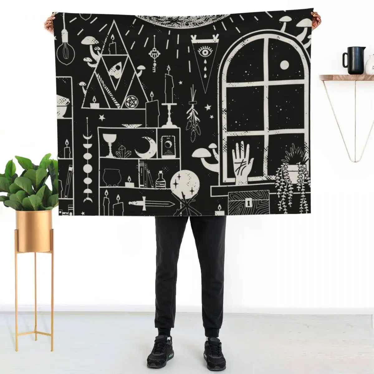 Moon Altar Throw Blanket For Decorative Sofa Sofa Quilt Thins Personalized Gift Travel anime Blankets