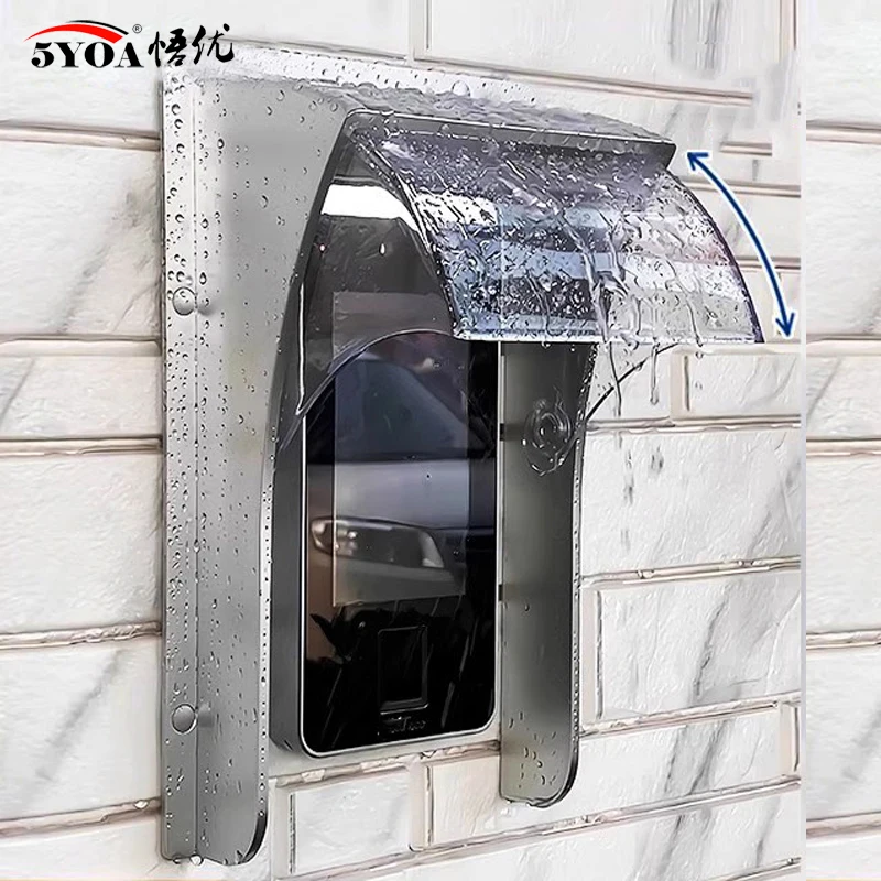 5YOA Slide Waterproof Guard Cover Rainproof Case Plastic Rain Protector Protection Access Control Keypad Reader Sun Shell