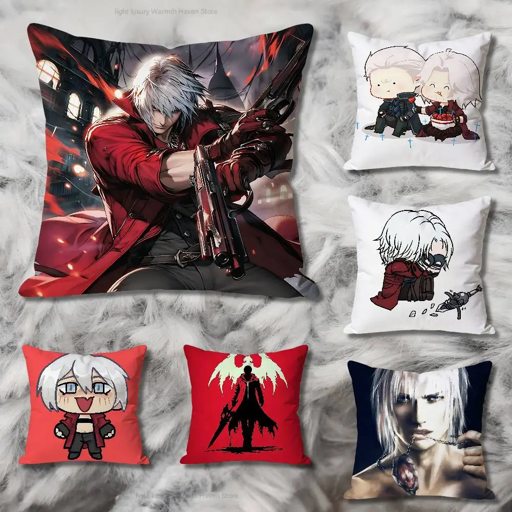 

Game D-Devil May C-Cry Various Sizes Square Pillow Case For Car Home Bedchamber Decor Custom Valentine gift