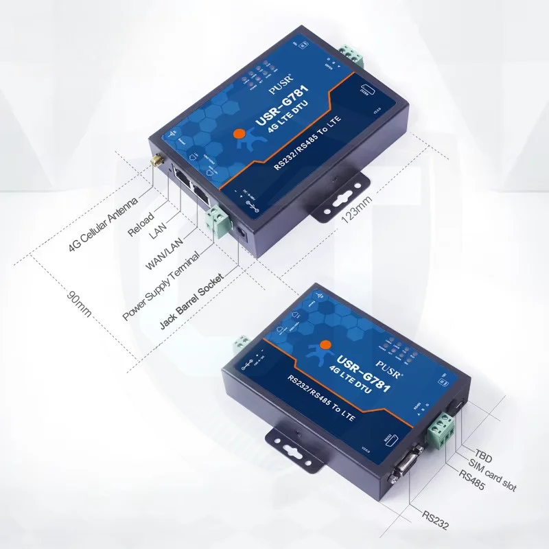 -G781-E EMEA and APAC Industrial Wireless 4G GPRS Modem with RS485/RS232 Port