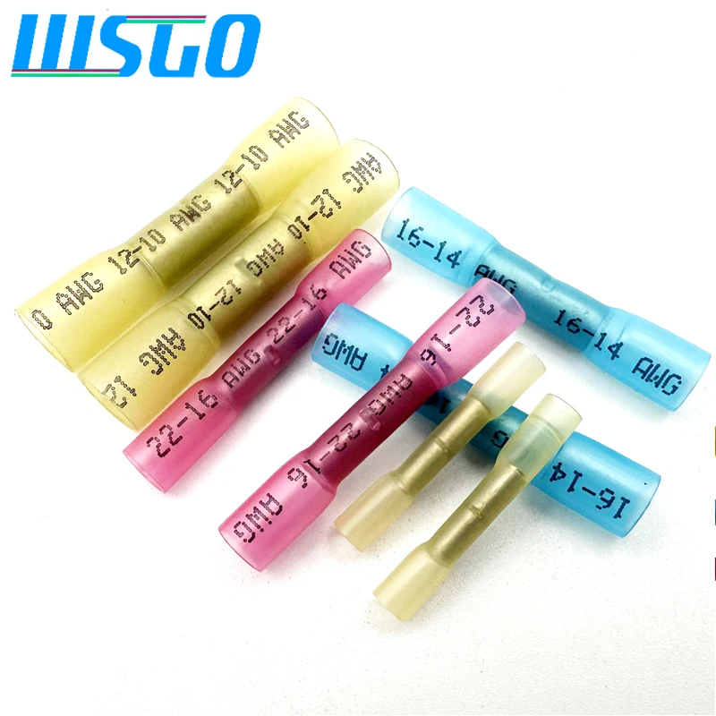 Terminal 10/30pcs heat shrink sleeve waterproof insulation outer conductive tubular connector