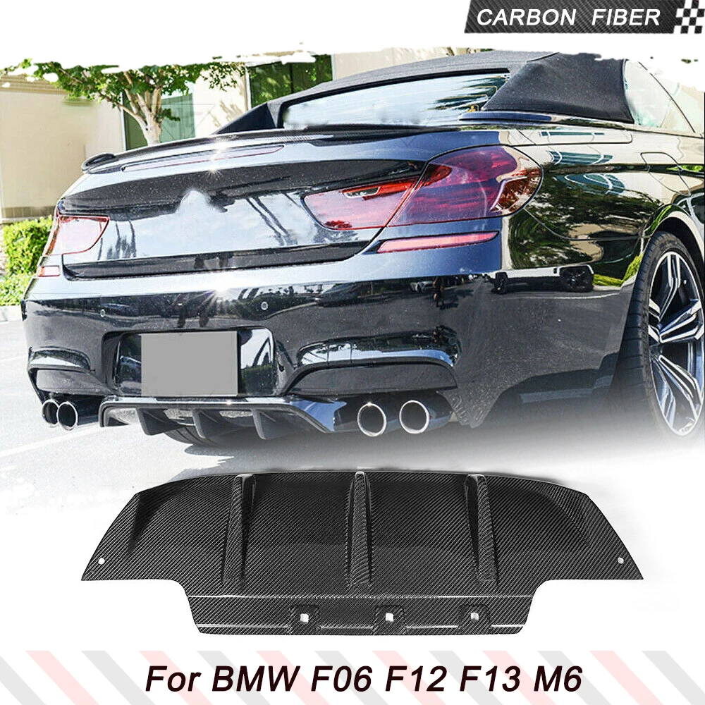 

Carbon Fiber Rear Diffuser fits for BMW F06 F12 F13 M6 2013-2018 Bumper Cover Lower Lip Spoiler Valance Protector FRP Primer