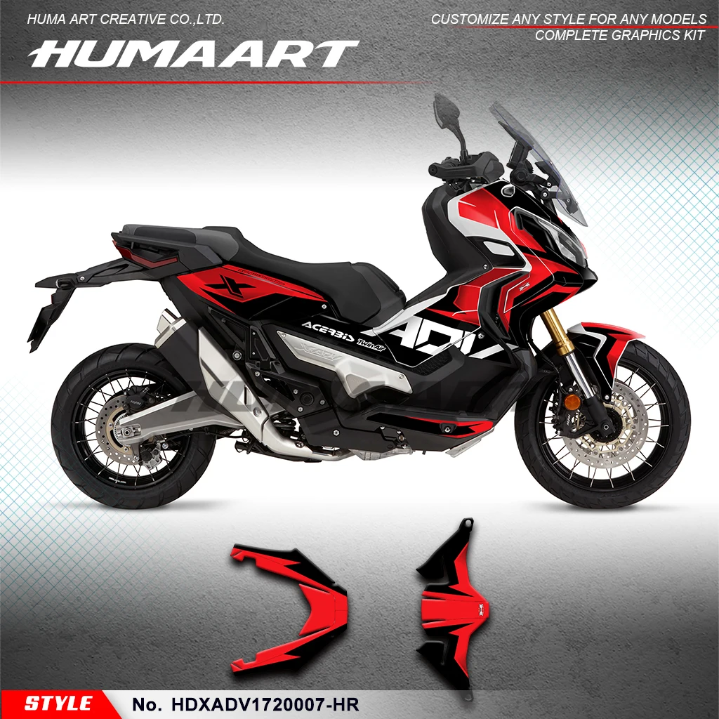 HUMAART Restyle Graphics Stickers Set for Honda X-ADV 750 X ADV 2017 2018 2019 2020 Aftermarket, HDXADV1720007-HR