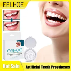 Teeth Veneers Snap on Cover Gaps Broken Stained Whitening Orthodontics Oral Hygiene Smile Repair Temporary Fake Tooth Prostheses