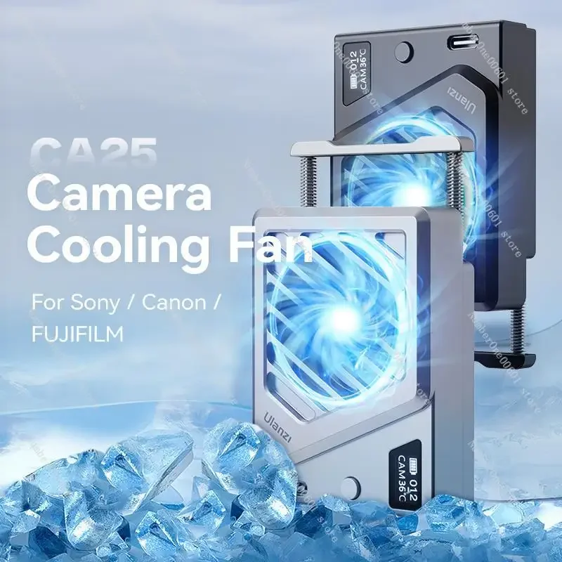 Updated Version Ulanzi CA25 Camera Cooling Fan Radiator 4K Recording Kit Heat Sink For Sony ZV-E1 R6 Mark II FUJIFILM XT4 Nikon