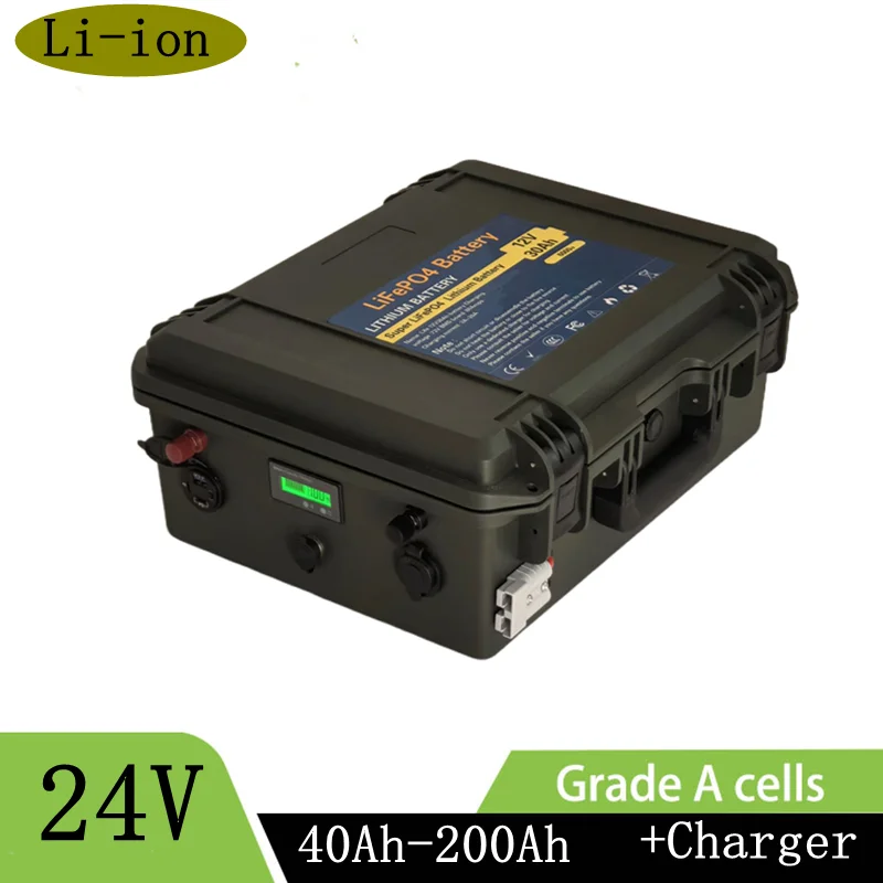 

24V 80Ah Li-ion Battery 40Ah 50Ah 100Ah 120Ah 150Ah 180Ah 200Ah Lithium Ion Battery for 2KW Trolling Motor Solar System RV