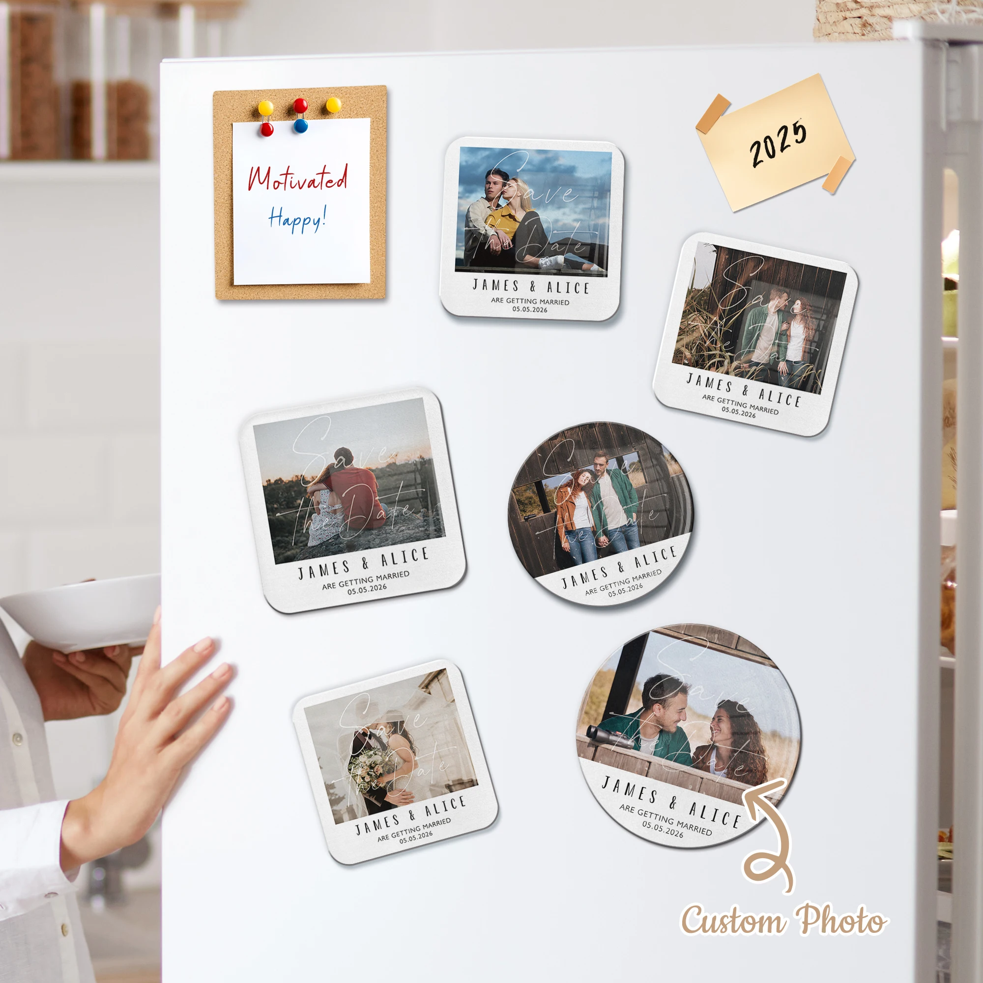 

Personalized Honeymoon Trip Refrigerator Magnet Custom Anniversary Gift Family Kitchen Restaurant Whiteboard Home Decoration