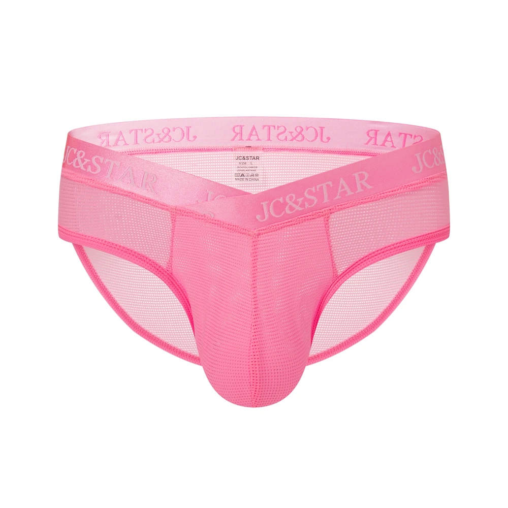 Sexy Man's Underwear Briefs Underpants Nylon Mesh Quick Dry Men's Briefs Bikini Slip Men's Tanga Briefs Nylon Fluorescent