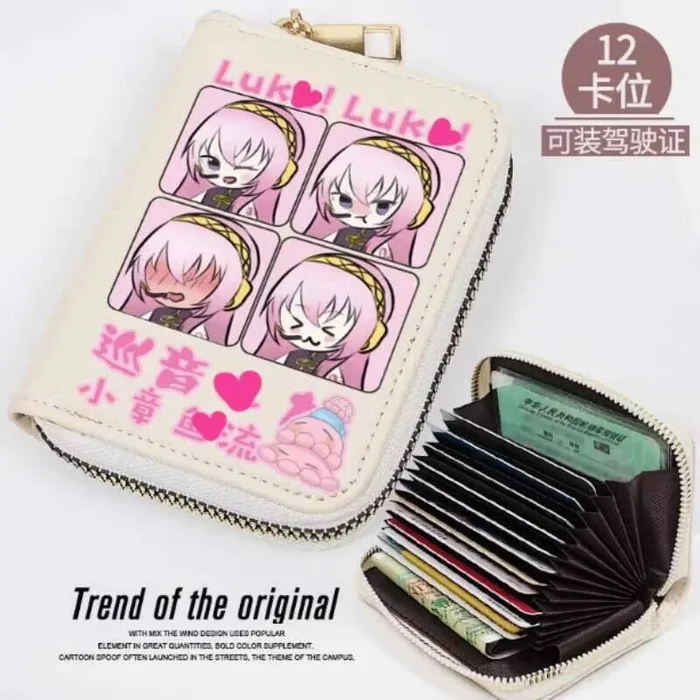 

Anime Megurine Luka Fashion Wallet PU Purse Card Coin Zipper Cash Holder Bag Cosplay Gift B2047 Anime