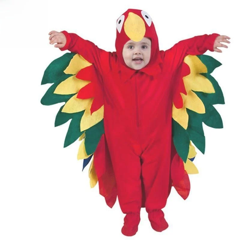 loween Cisas Baby Children's Animal Costume COS Parrot School Activi Bird Dr up Performance Clothes