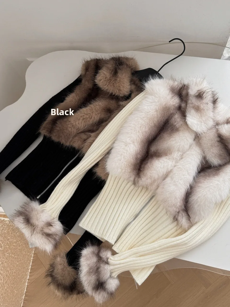 

Faionable Универсальный длинный вязаный кардиган-пальто Све с серебряным меховым воротником Lazy Sle Color Blo из полиэфирного волокна для женщин...