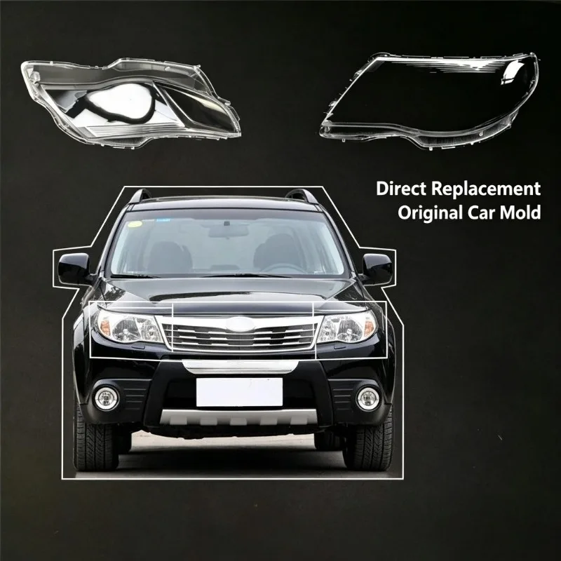 Moggic Headlight Lens Cover Compatible With 2009 2010 2011 2012 Subaru Forester Base Limited Premium Sport Model Left Right