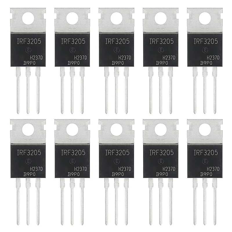 10PCS IRF3205 IRF3205PBF MOSFET Transistors Power Semiconductor Products 55V 110A N-Channel MOSFETS Transistor 55V 110A TO-220