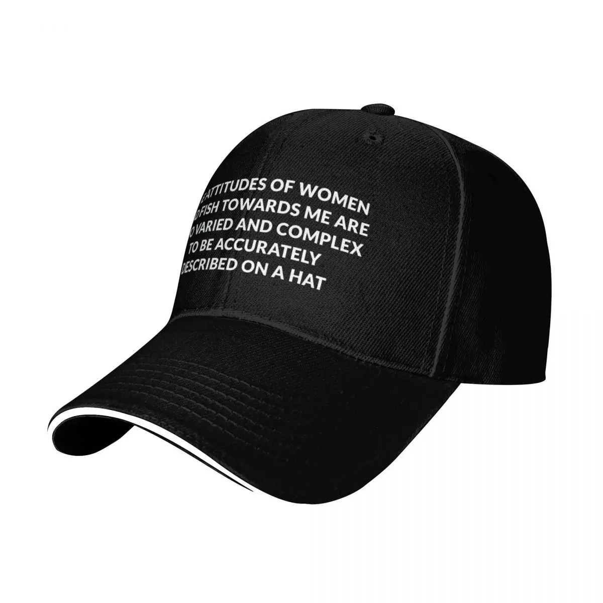Women want me fish fear me Baseball Cap Summer Beach Travel Streetwear Hip Hop Trendy Vintage Retro Embroidered