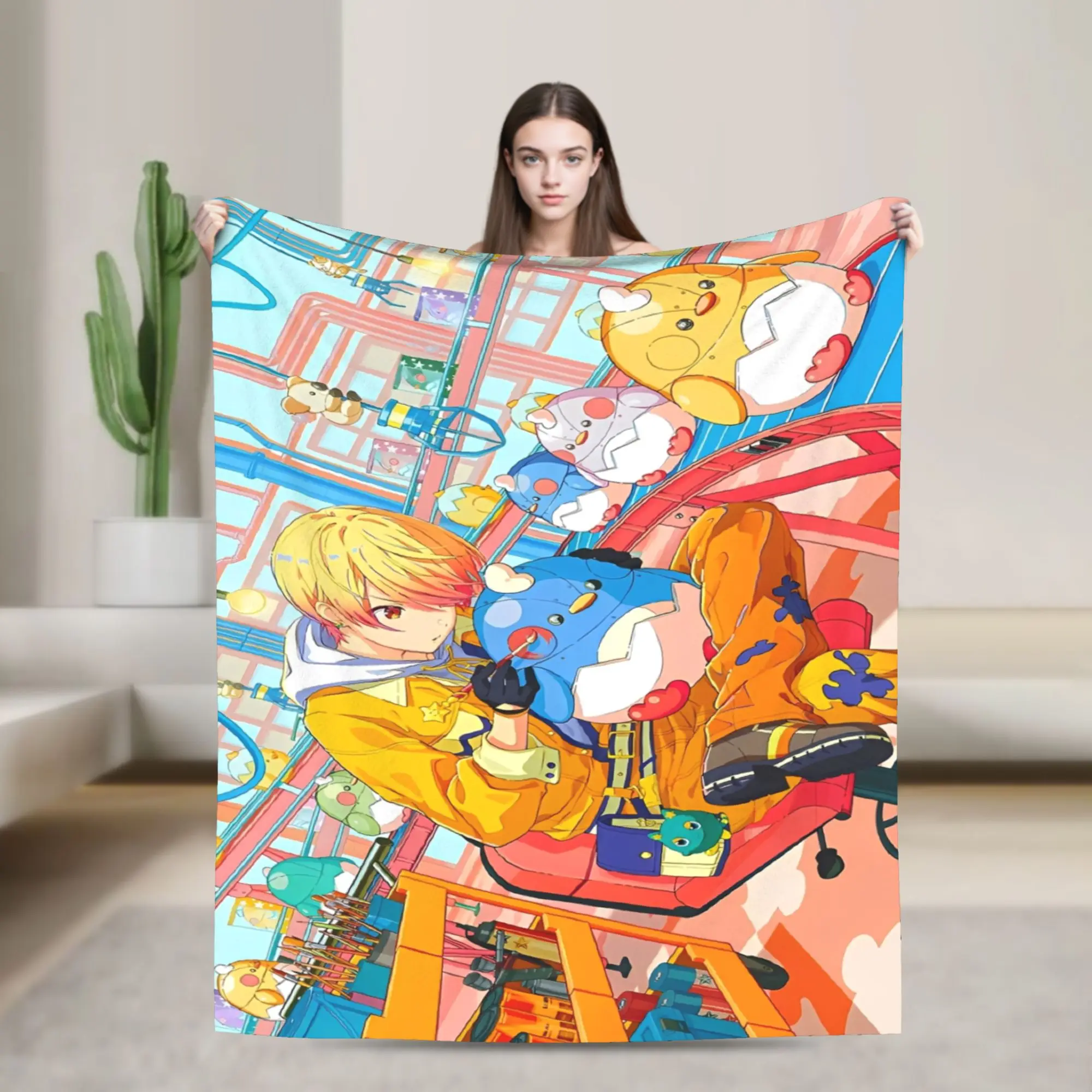 sekai tsukasa tenma Blankets Lightweight Thin Velvet Healing Gift  Throw Blanket Bedspread