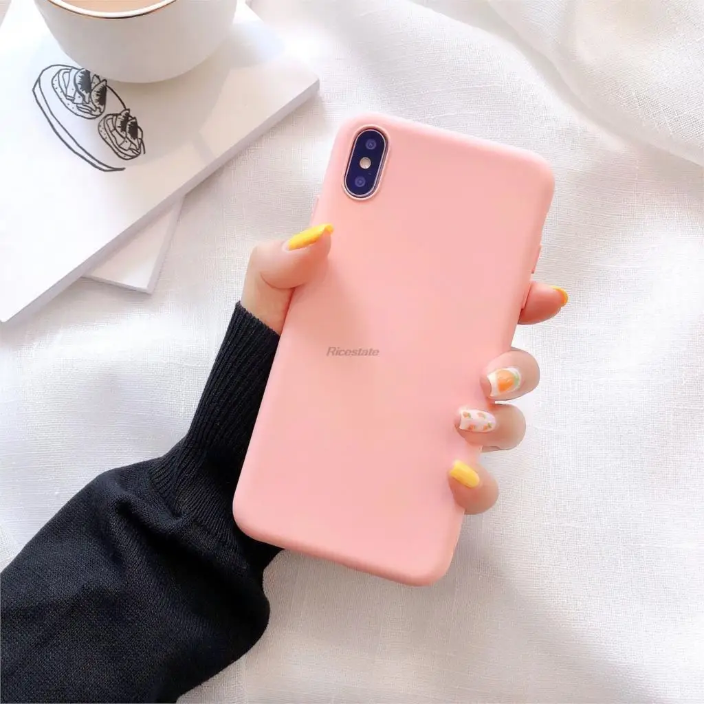 For iphone X XS MAX XR Soft Silicone Candy Pudding Cover For iPhone X 11 Pro Xr Xs Max Case Flexible Gel Phone Protector case