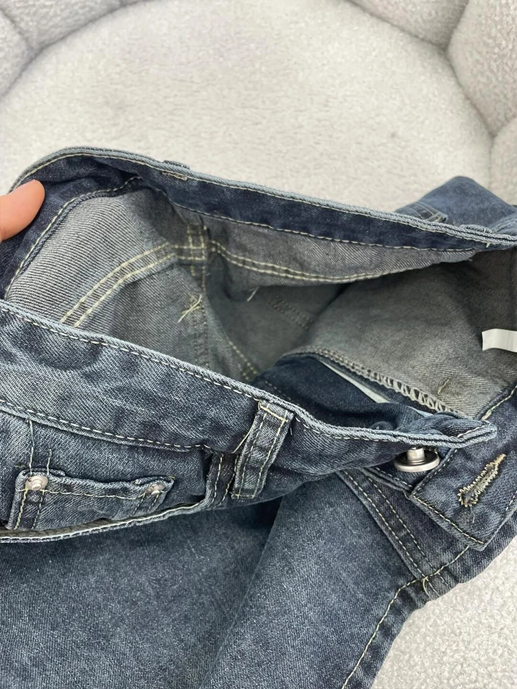 Retro Amerikaanse Denim A-lijn Rok Dames Hoge Taille Slim Fit Bodycon Rok F-lengte Rokken Woon-werkverkeer Koreaanse Sle Butt...