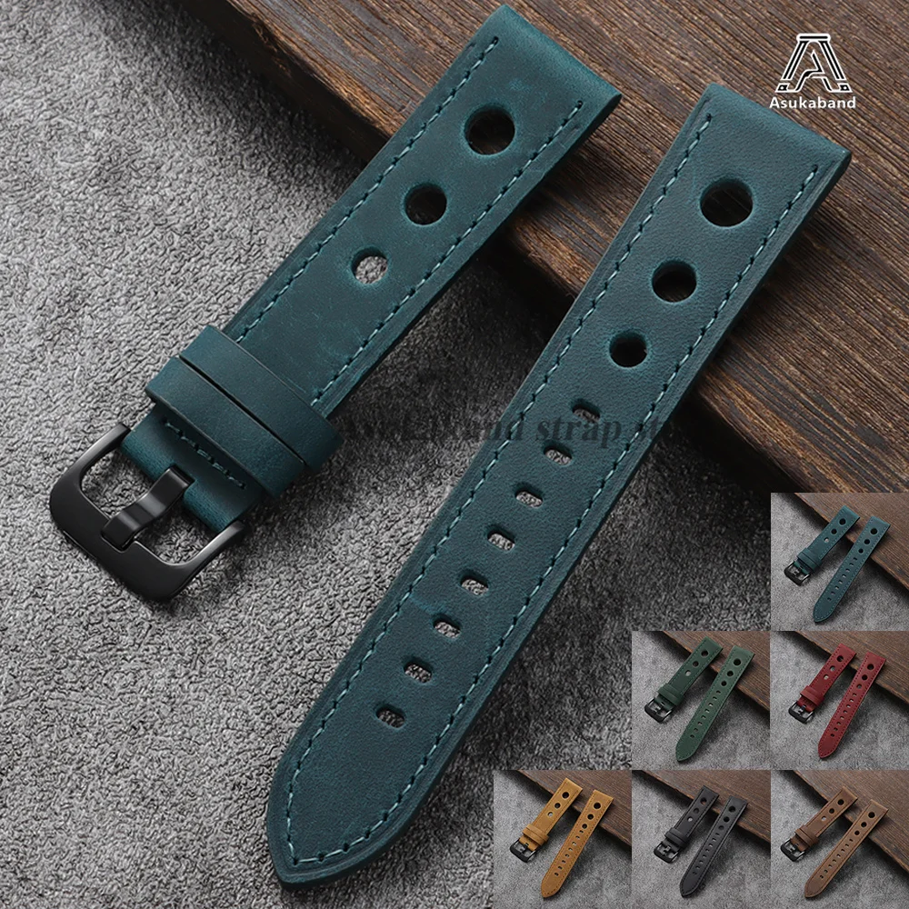 Seiko Watches Smartwatch - Retro Porous Leather Crazy Horse Watchband