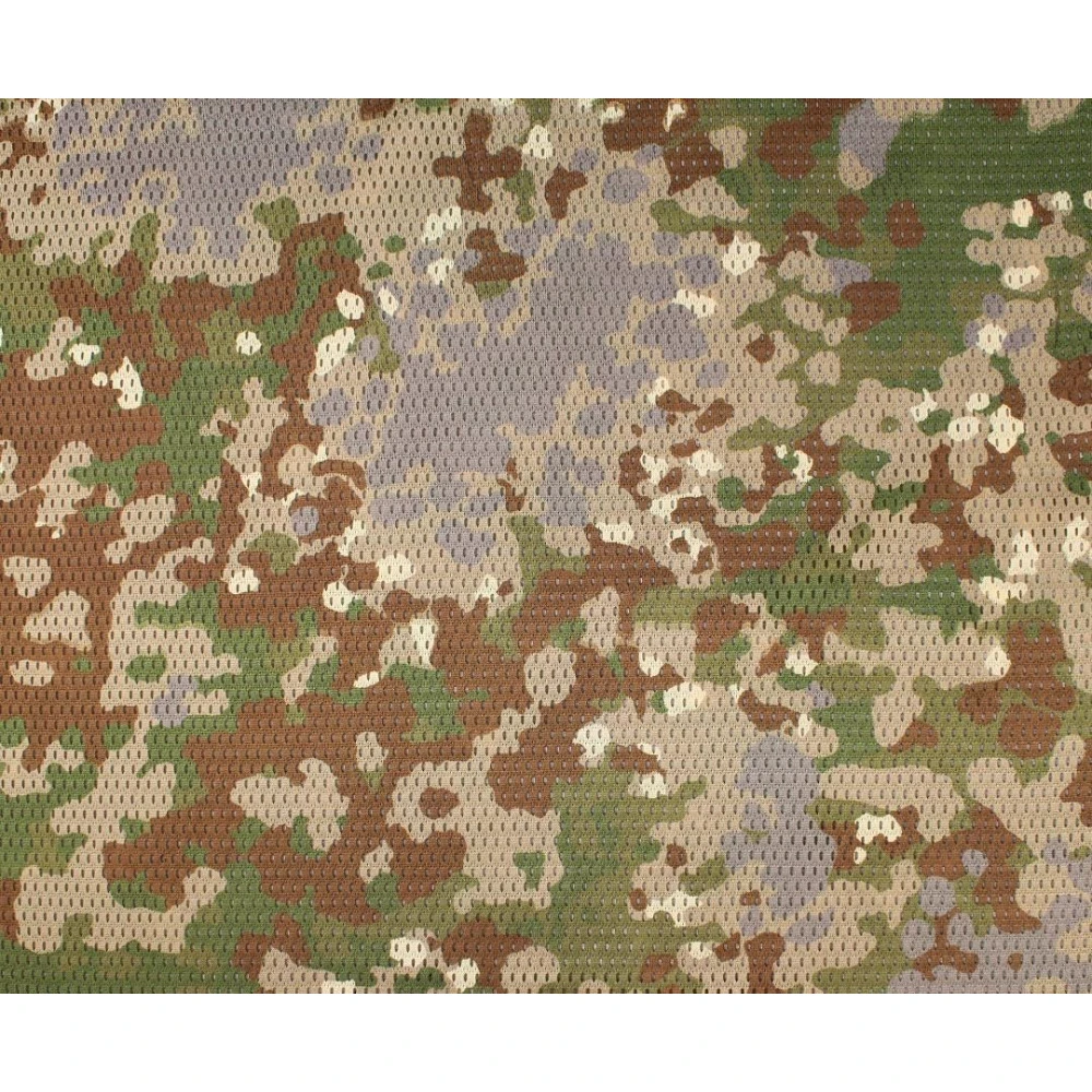 

German Multi-Terrain Flecktarn Camouflage Mesh Fabric Splintertarn MULTITARN Camo Lightweight Bird's Eye Cloth Bandana Scarf DIY