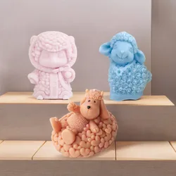 Ramadan 3D lamb shaped silicone mold aromatherapy candle mold gypsum candle silicone mold