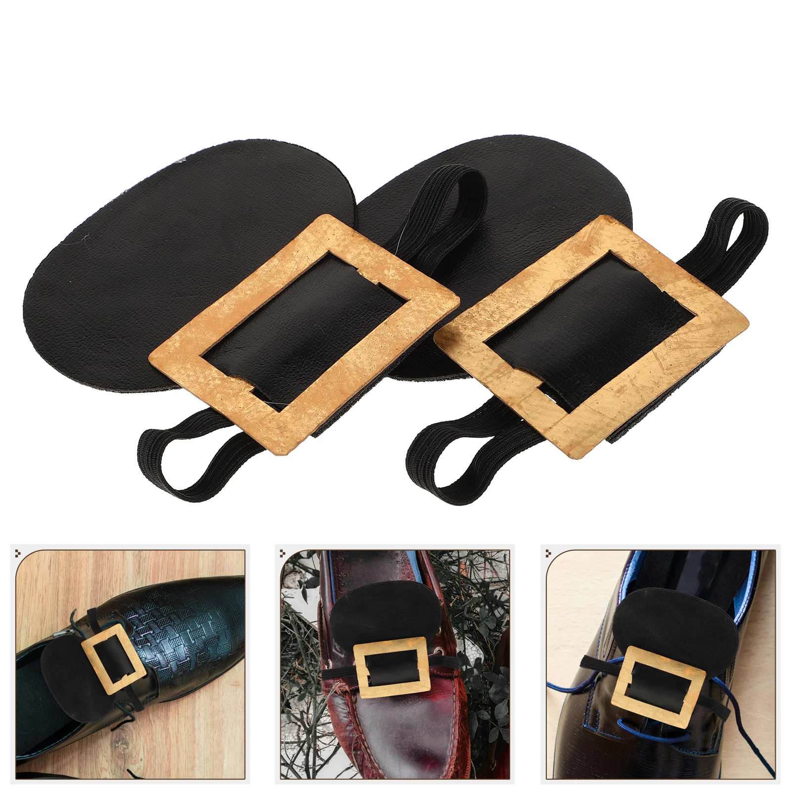 

1Pair Lawyer Shoe Covers Elegant for Historical Costume Accessories Men's Courtroom Dress Up Vintage Footwear