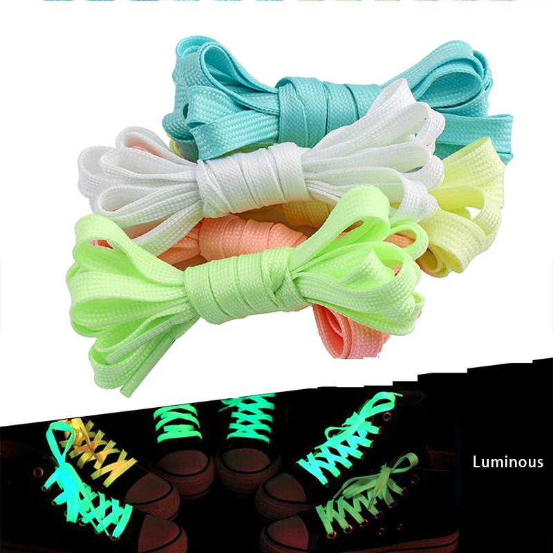 1 paio di lacci delle scarpe Glow In The Dark Night luminosi accessori per scarpe sportive lacci elastici lacci delle scarpe per scarpe da ginnastica per bambini