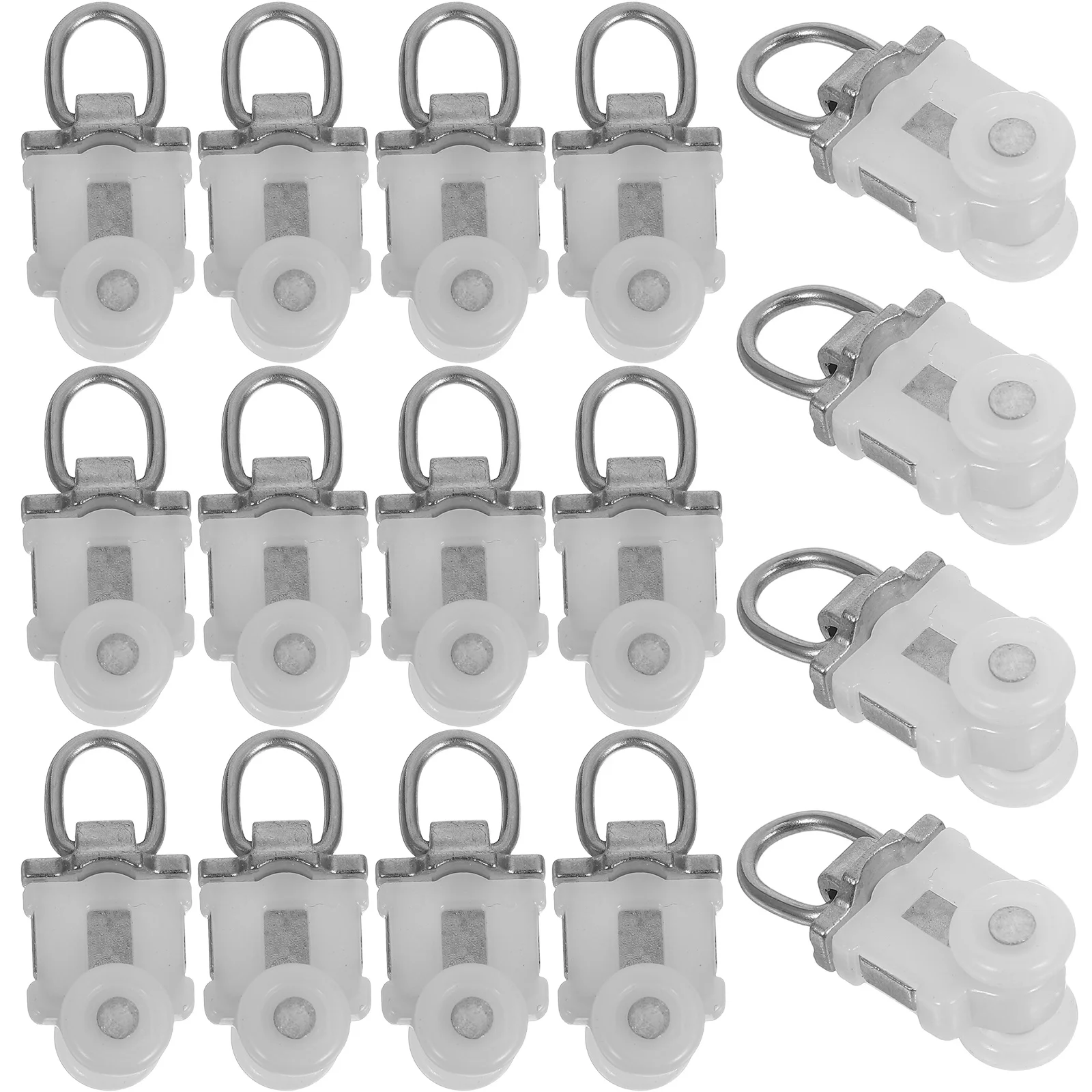 Rouleaux de rail pour rideaux, 30 pièces, roues doubles en alliage, charge lourde, lisse, coulissant au plafond, poulies, accessoires pour le bureau et la maison