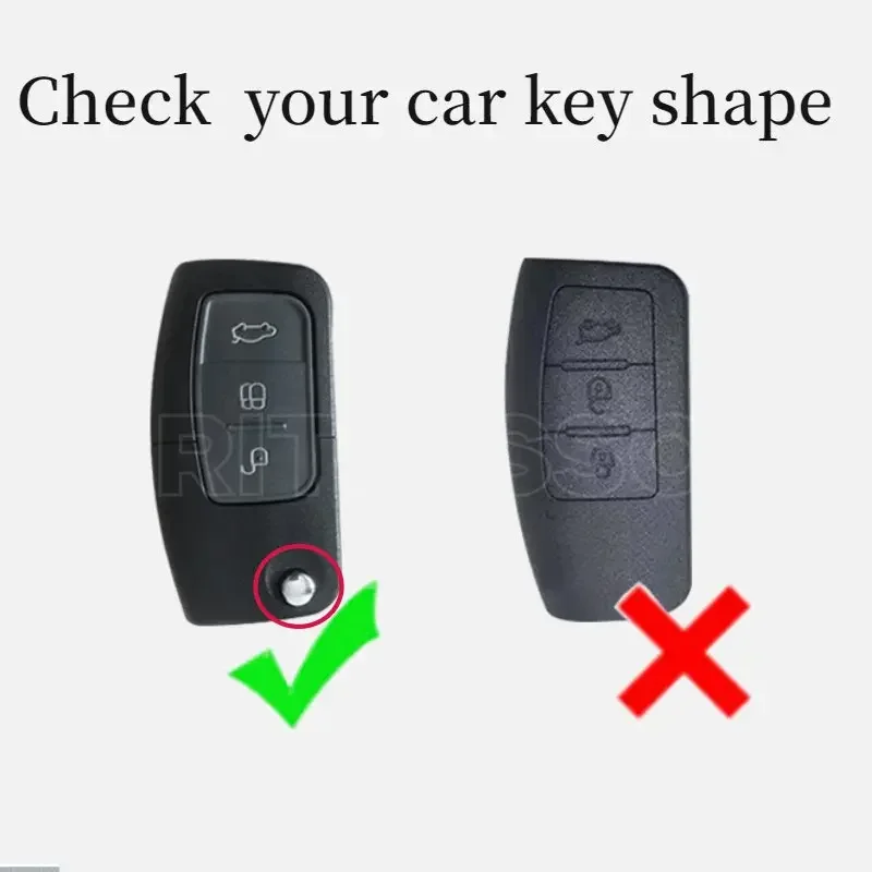 Fashion Alloy Folding Key Car Key Case Cover for Ford Fiesta Focus 2 Ecosport Kuga Escape Falcon B-Max C-Max Eco Sport Galaxy