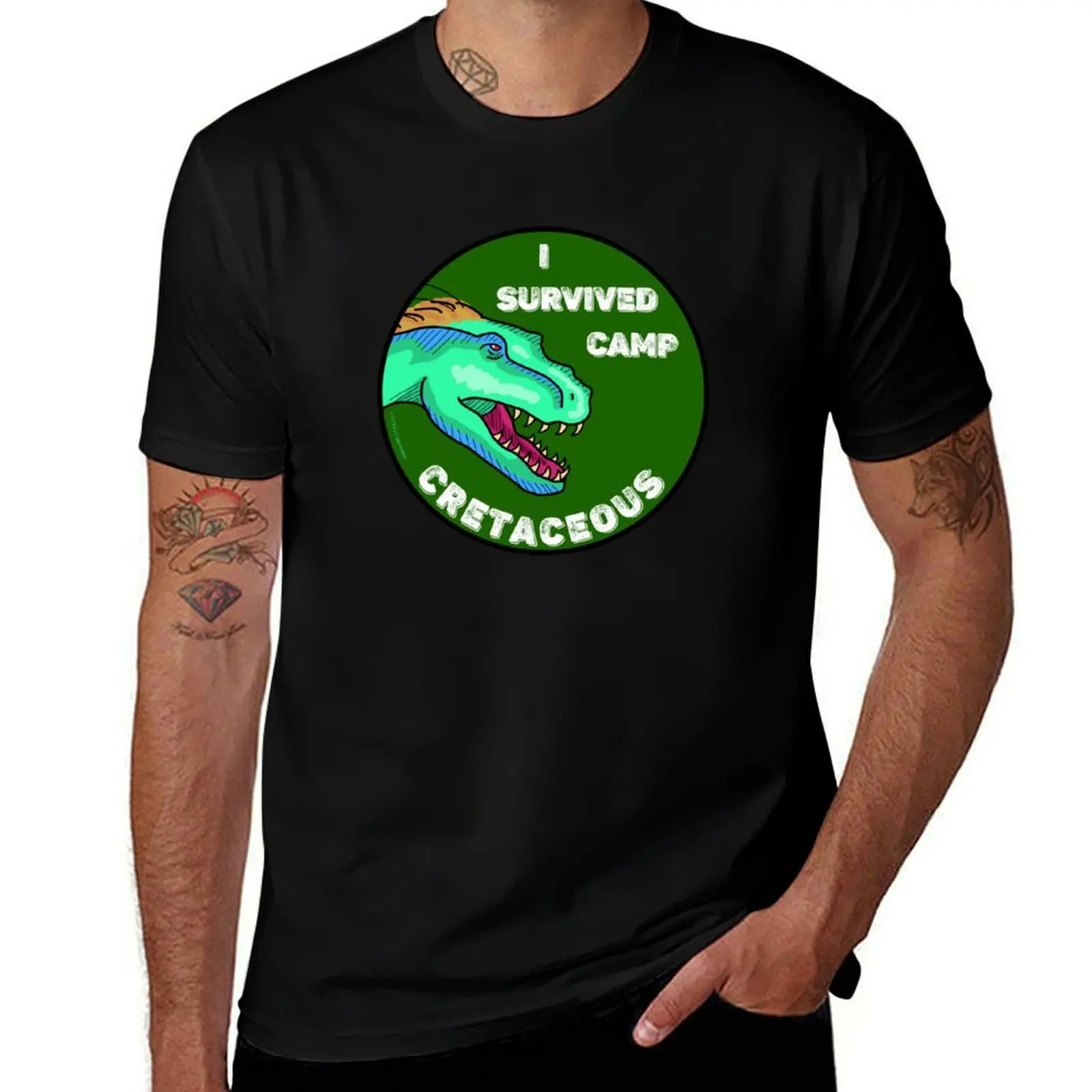 

Camp Cretaceous Badge - Jurassic World T-Shirt t shirts for man graphic cars man t shirts high quality luxury brand