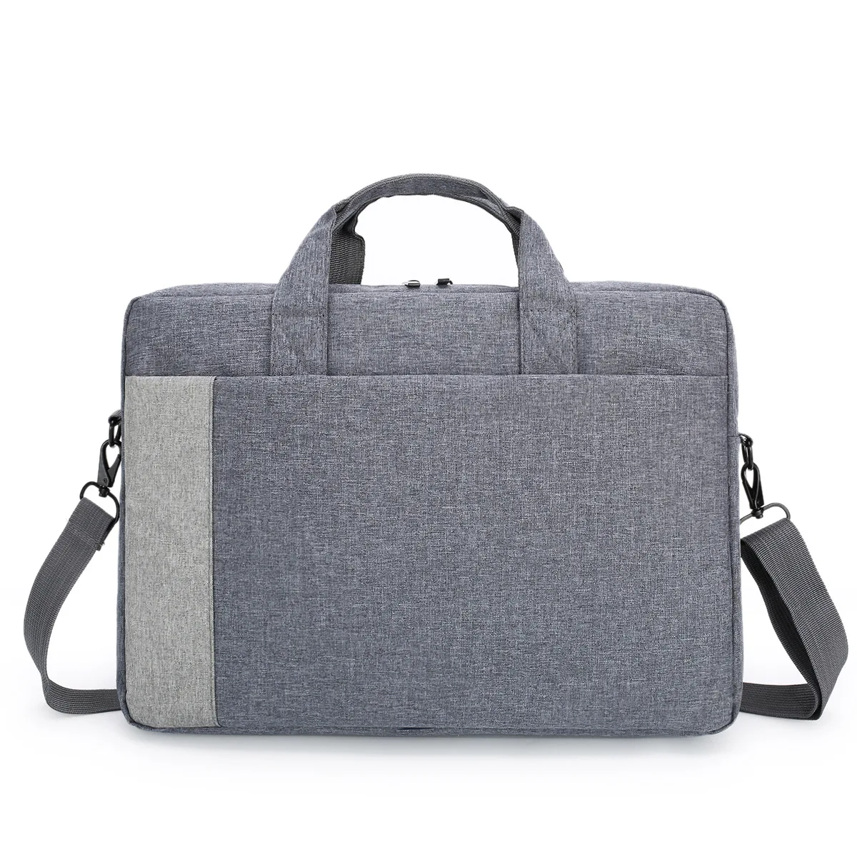 New Men's Color Matching One Shoulder Portable Business Notebook Briefcase