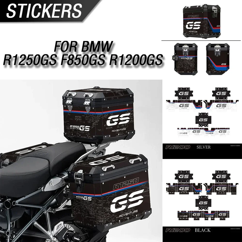 

Для BMW алюминиевая коробка R1250GS F850GS R1200GS багажник мотоцикла приключения светоотражающая наклейка комплект защитных накладок