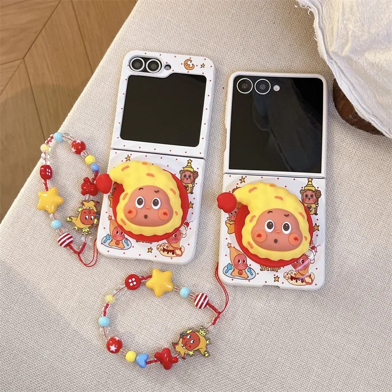 

Magnetic Wave Star Cartoon for Samsung Galaxy Z Flip 7 6 5 4 Protective Back Cover for ZFlip5 ZFlip6 ZFlip7 Case Shell