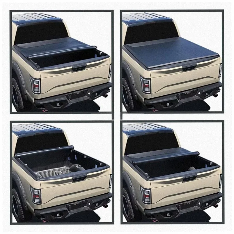 Roller Shutter Truck Tonneau Cover Soft Roll up Bed Retractable Pickup Cover with Locking Operation for NP300 and Hummer EV 2025