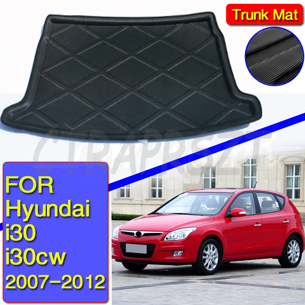 For Hyundai i30 i30cw Wagon 2007~2012 FD Car Cargo Liner Boot Tray Rear Trunk Cover Matt Mat Floor Carpet Kick Pad 2008 2009